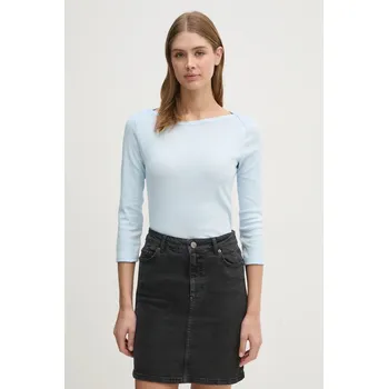 Bavlněné tričko s dlouhým rukávem United Colors of Benetton 3GA2E16A1 modrá 50B, vel. S