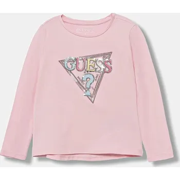 Dětské tričko s dlouhým rukávem Guess K5YI10.K6YW4.9BYA růžová 30X, vel. 88-96