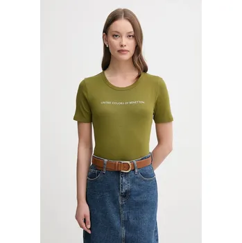 Bavlněné tričko United Colors of Benetton dámské, červená barva, 3GA2E16A2 91X, vel. XXS