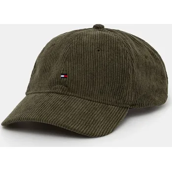 Kšiltovka Manšestrová kšiltovka Tommy Hilfiger AM0AM13583 zelená 91X, vel. ONE SIZE