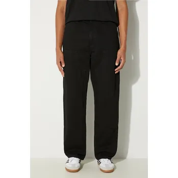 Pánské kalhoty Bavlněné kalhoty Carhartt WIP Double Knee Pant, 30/32, černá, 99X