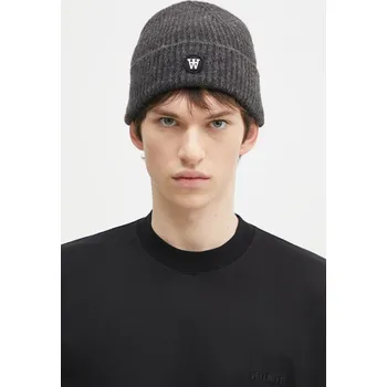 Čepice Čepice z vlněné směsi Wood Wood Vin AA Beanie šedá barva, 10320804.4068, ONE SIZE, 90X