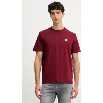 Pánské tričko Bavlněné tričko Calvin Klein Jeans pánské, černá barva, s aplikací, LV04RC272G 83C, vel. L