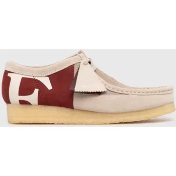 Dámské mokasíny Semišové mokasíny Clarks Originals x Franck Pellegrino Wallabee béžová barva, 26178308, 39.5, 02X