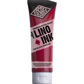 Speciální výtvarná barva Essdee Block Printing Ink Barva na linoryt Brilliant Red (Scarlet) 300 ml