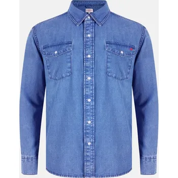 Pánská košile Lee Cooper Denim Shirt Sn54 Mid Wash XL