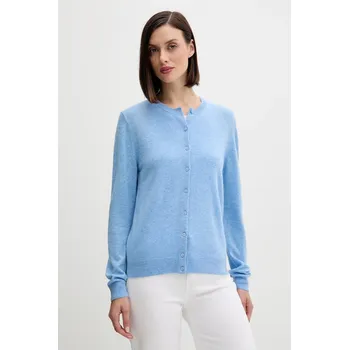 Dámský svetr Vlněný kardigan United Colors of Benetton zelená barva 1002D5485 50X, vel. S