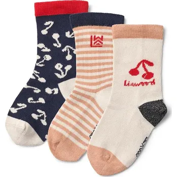 Dětské ponožky Liewood Silas Socks 3-pack oranžová barva, LW20014 LW20014.9BYA 24X, vel. 25/28