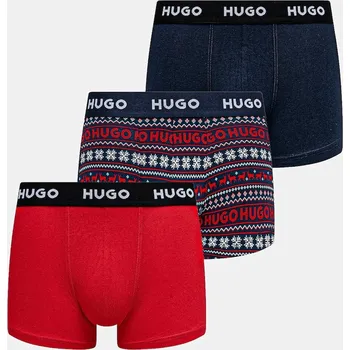 Boxerky Boxerky HUGO TRIPLET DESIGN 3-pack pánské, černá barva, 50532550 59B, vel. XS