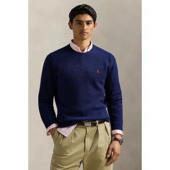 Pánský svetr Vlněný svetr Polo Ralph Lauren pánský, béžová barva, 710918805 59X, vel. XL