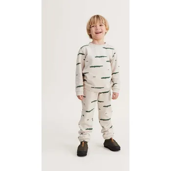 Chlapecká mikina Dětská bavlněná mikina Liewood LW17218 béžová 08X, vel. 56