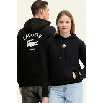 Pánská mikina Bavlněná mikina Lacoste tmavomodrá barva, s kapucí, s potiskem, SH2740 99X, vel. S