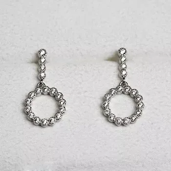 Náušnice Mary Silver - stříbrné náušnice se zirkony