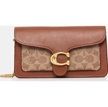 Kabelka Kožená kabelka Coach Tabby Chain Clutch In Signature Canvas CE774 hnědá 89X, vel. ONE SIZE