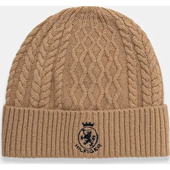 Čepice Čepice Tommy Hilfiger AM0AM13828 béžová 80X, vel. ONE SIZE