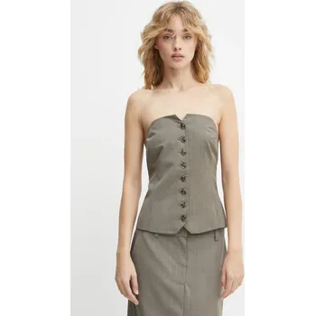 Top s příměsí vlny Samsoe Samsoe SAELLEN F24400131 šedá 90C, vel. S