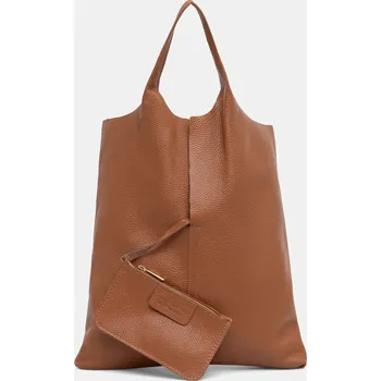 Kabelka Answear.LAB Kožená kabelka Answear.LAB 5200151.hak hnědá