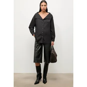 Pánská košile Bavlněná košile Answear.LAB ST.0709.TOS černá 99X, vel. L