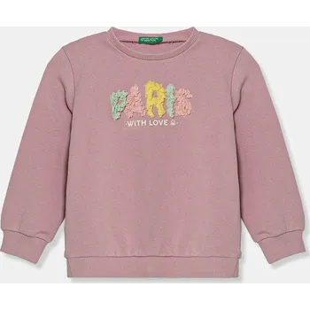 Dětská móda Dětská bavlněná mikina United Colors of Benetton 3J68G10J0.P.Seasonal růžová 30X, vel. 82