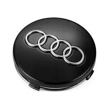Poklice na kolo Krytky kol, pokličky na kola AUDI 60mm černá lesklá 4B0601170