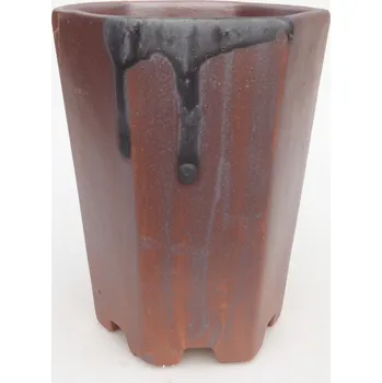 Květináč Keramická bonsai miska 12,5 x 11,5 x 16,5 cm kovová