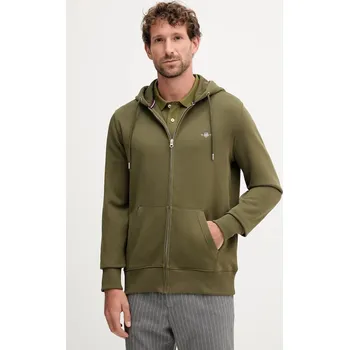 Pánská mikina Mikina Gant pánská, černá barva, s kapucí, hladká 2007059 78X, vel. XXL