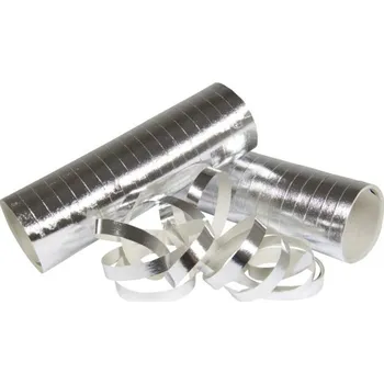 Konfeta Folat Serpentýny metalické stříbrné