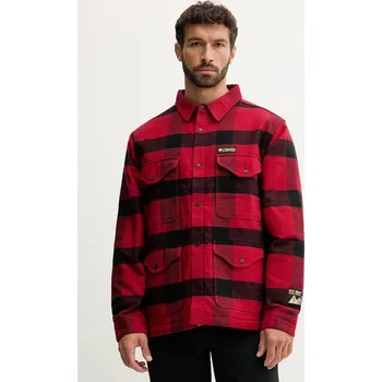 Pánská softshellová bunda Bavlněná bunda Columbia High Cascades, L, červená, 33X