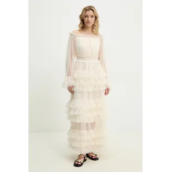 Dámské šaty Šaty Answear.LAB 606583.FLK béžová 01X, vel. S