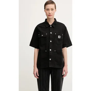 Pánská košile Džínová košile Carhartt WIP W' S/S Michigan, M, černá, 99X