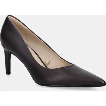 Dámské lodičky Kožené lodičky Calvin Klein ESS STILETTO 70 HW0HW02607 burgundské 93X, EUR 36