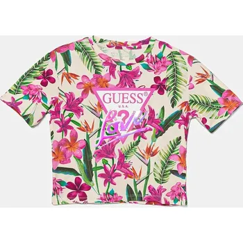 Dívčí tričko Dětské tričko Guess růžová barva, J5GI10 K6YW4 J5GI10.K6YW4.PPYA 43A, vel. 125-135