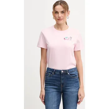 Pánské oblečení Bavlněné tričko MC2 Saint Barth EMI0002 růžová 30A, vel. S