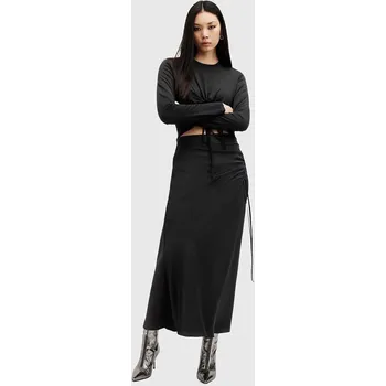 Dámská sukně Sukně AllSaints ALEXIA černá barva, maxi, W051RB 99X, vel. 38