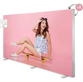 Reklamní LED panel MH Technic s.r.o. Světelná reklamní stěna LED BOX™ Plus - 300x200 cm - stříbrná