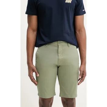 Pánské kraťasy Kraťasy Tommy Jeans pánské, zelená barva, DM0DM21950 91X, vel. 31