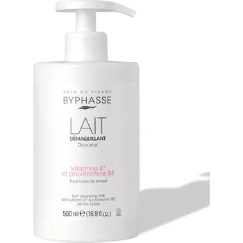 Byphasse jemné odličovací mléko pro obličej a oční okolí (s dávkovačem) 500 ml