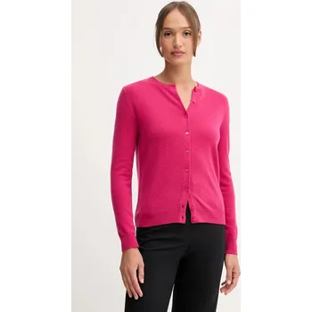 Dámský svetr Vlněný kardigan United Colors of Benetton 1002D5485 růžová 42X, vel. M