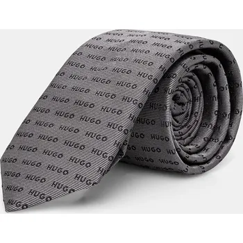 Hedvábná kravata HUGO 50520636 šedá 09X, vel. ONE SIZE