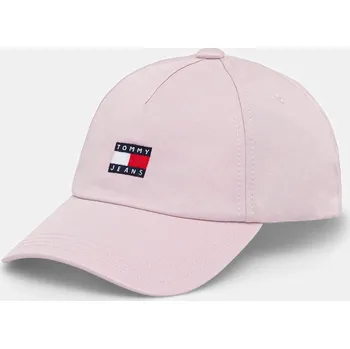 Čepice Bavlněná baseballová čepice Tommy Jeans AW0AW16991 růžová 03X, vel. ONE SIZE