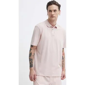 Pánská móda Bavlněné polo tričko HUGO 50493206 růžová 03X, vel. XXL