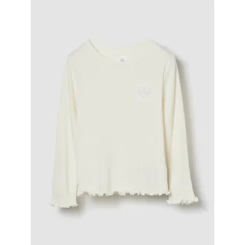 GAP Dívčí Baby žebrované tričko GAP Béžová 5 let (2950647)