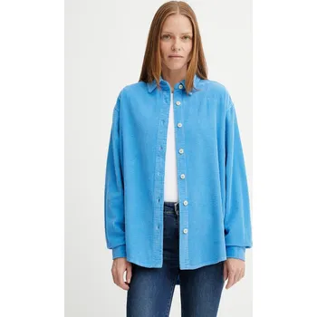 Pánská košile Bavlněná košile American Vintage PADO06A modrá 50X, vel. XS/S