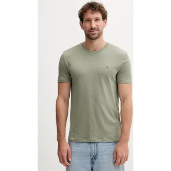 Pánské tričko Tričko Tommy Jeans pánské, béžová barva, DM0DM20363 91X, vel. XL