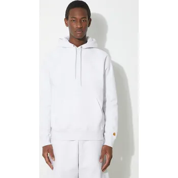 Pánská mikina Mikina Carhartt WIP Hooded Chase Sweat pánská, šedá barva, s kapucí, melanžová, I033661.00JXX, S, 09X