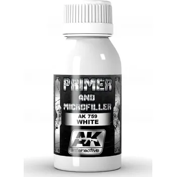 AK Interactive AK AK759 WHITE PRIMER AND MICROFILLER (100ml)