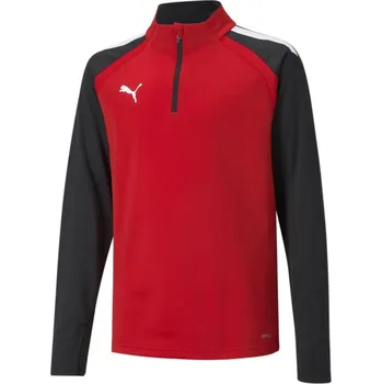 Chlapecká mikina Puma Teamliga quarter Zip Top Jr Fleece Unisex Kids Red 5-6 let