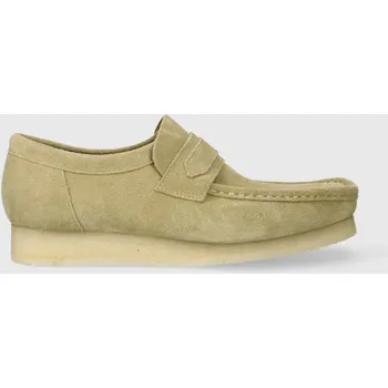 Dámské mokasíny Semišové mokasíny Clarks Originals Wallabee Loafer, 43, béžová, 12X