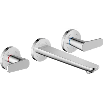 Vodovodní baterie Axor Citterio C - Tříotvorová umyvadlová baterie pod omítku, výtok 193 mm, chrom 49070000