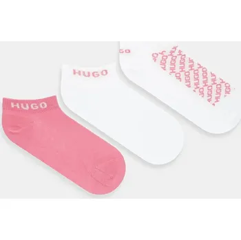 Pánské ponožky Ponožky HUGO 3P AS SLANTMONO CC W 3-pack 50543195 růžová 30A, vel. 35-38